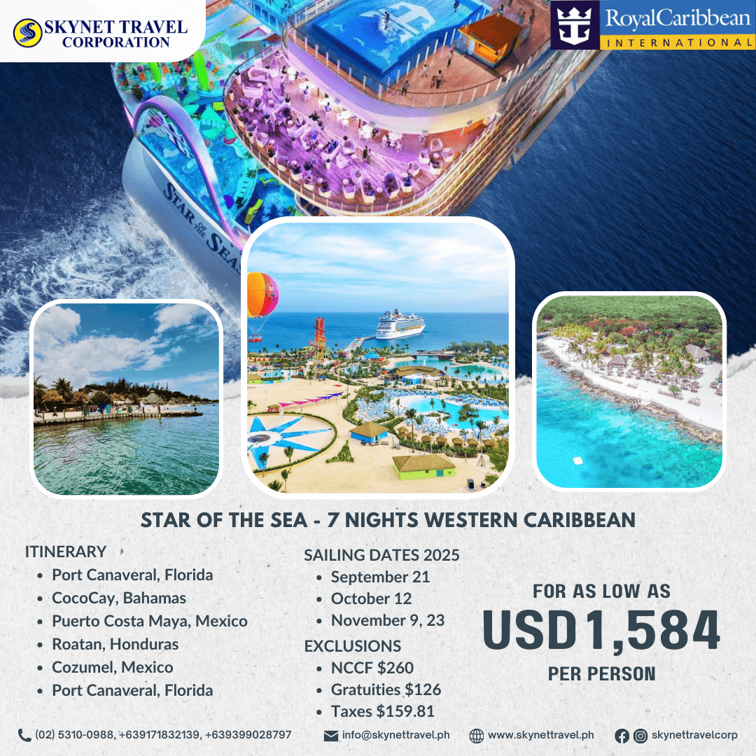 STAR OF THE SEA - 7 NIGHTS WESTERN CARIBBEAN