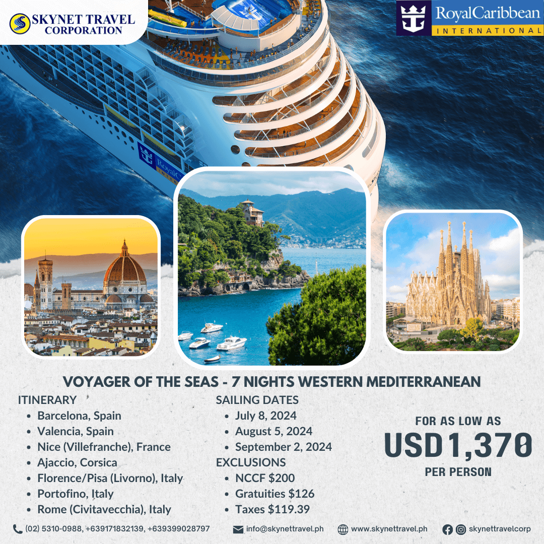 VOYAGER OF THE SEAS - 7 NIGHTS WESTERN MEDITERRANEAN